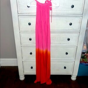 Pink and Orange Maxi Dress, NWT by Mud Pie